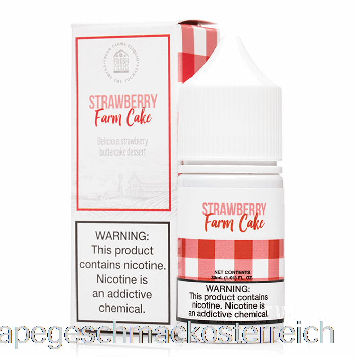 Erdbeer-Bauernkuchen – Frische Bauernsalze – 30 Ml, 50 Mg Vape-Geschmack